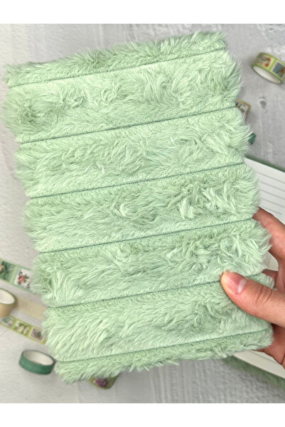 ZeCo Collection Plush Green Patterned Daily/Commemorative Notebook