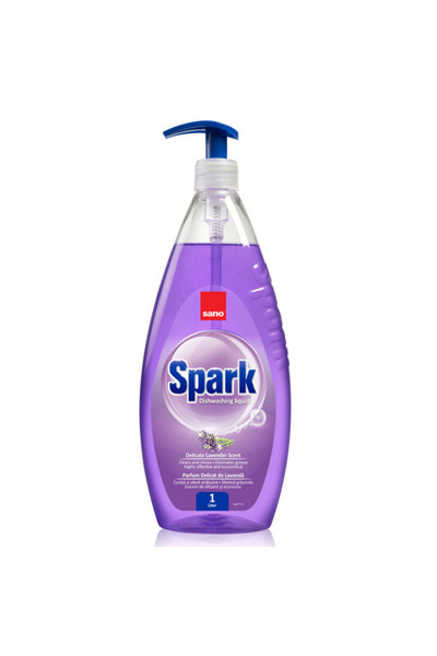 Sano Detergent lichid vase Spark Lavanda, 1 litru