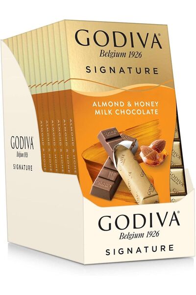 Godiva Chocolatier Signature Almond & Honey Milk Chocolate Mini Gourmet Choco...