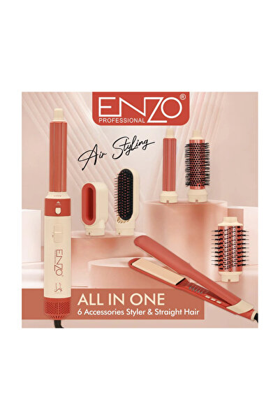 Enzo Professional ENZO All-in-One 1200W Hot Air Styler Set with 1.5" Tourmaline Straightener & Auto Curlers