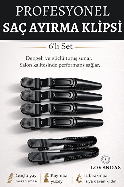 Lovendas Hair Separating Clip Pro Set of 6