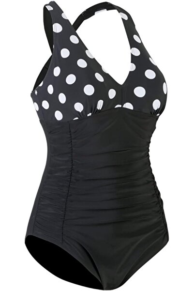 Other Costum de Baie Damă - Imprimeu Buline, Talie Înaltă, Decolteu V - Mărim...