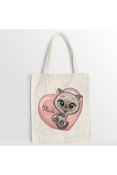 Kartier Meow Heart canvas bag
