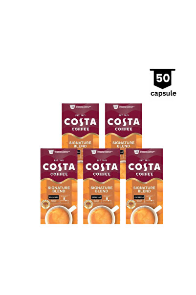 Costa Coffee Amestec Espresso Signature Blend – Compatibil Nespresso – 50 de ...