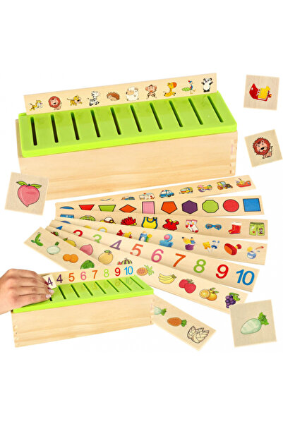 Ikonka Joc educativ de sortare pentru copii Ikonka, realizat din lemn, dimens...