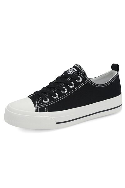 Other Kids Sneakers - Canvas Shoes, Gym Shoes, School Sneakers - Black, 36 EU