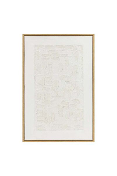 Generic Talima Rectangular 3D Wall Art White and Brown 60 x 90 cm