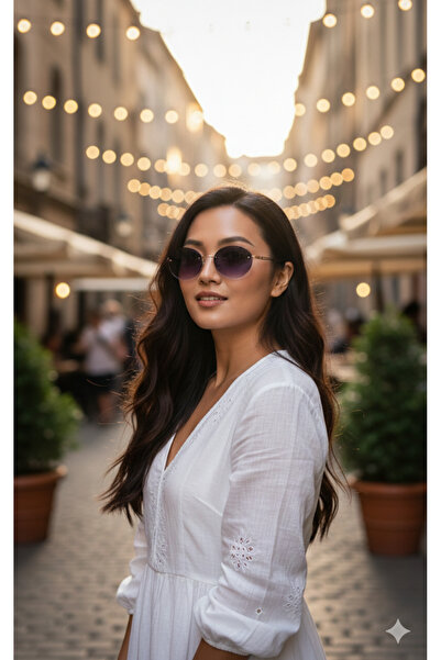 ESRADA Dina Dark Blue Unisex Sunglasses 53-19-145