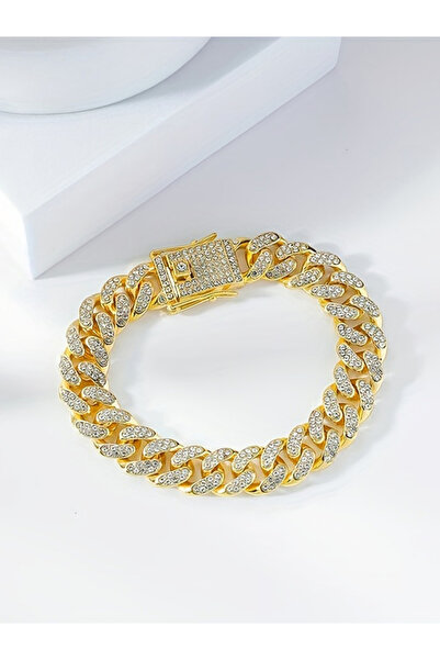 Take Two By Styli سوار سلسلة كبح مرصع بأحجار الراين الكريستالية