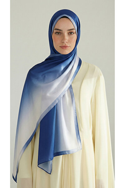 Karaca SİLVA DEGRADE KUMLU ŞAL - LACİVERT / BEYAZ