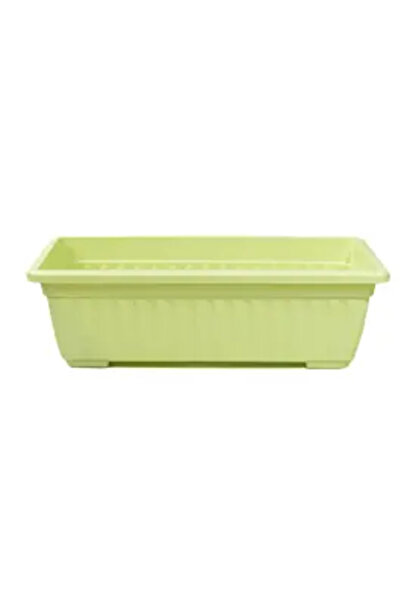 OEM Jardinieră dreptunghiulară cu agățat, plastic, 44 cm, verde