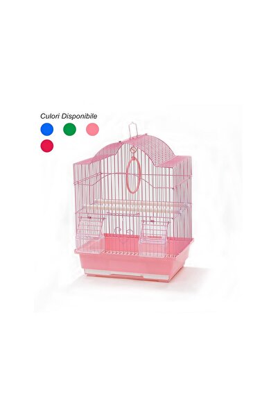 Biotur Colivie pentru pasari, Biotur, papagal, gratii metalice, roz, 30x23x39...