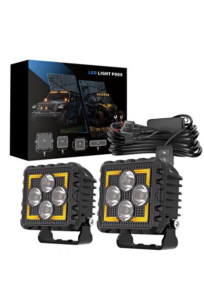 DEKOHOP Arazi Araçları Kaput Ve Tampon Üstü Led Aydınlatma 3 inç Gündüz Led V...