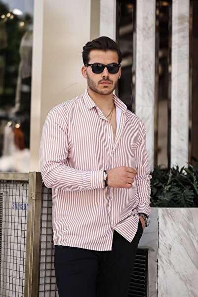 The Hench Erkek Çizgili Poplin Gömlek