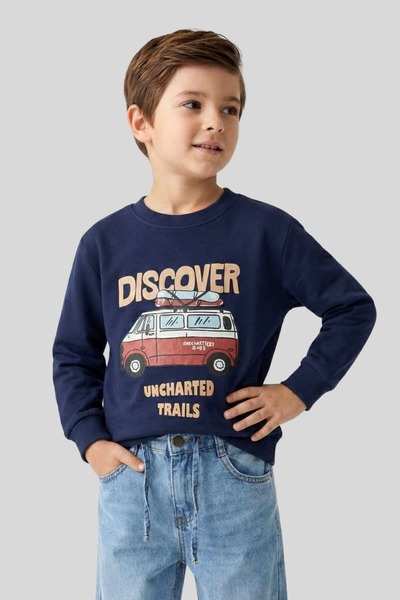 ww waka waka kids store Φούτερ με στάμπα για αγόρια με θέμα το τροχόσπιτο Dis...