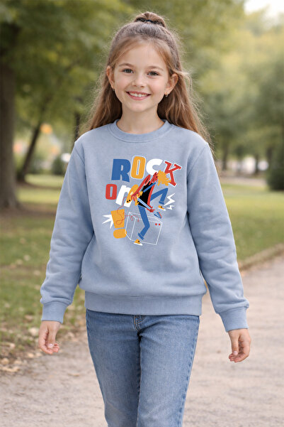 ADABEBEK Premium Παιδικό Φούτερ με Στάμπα Rock On Roll 26084