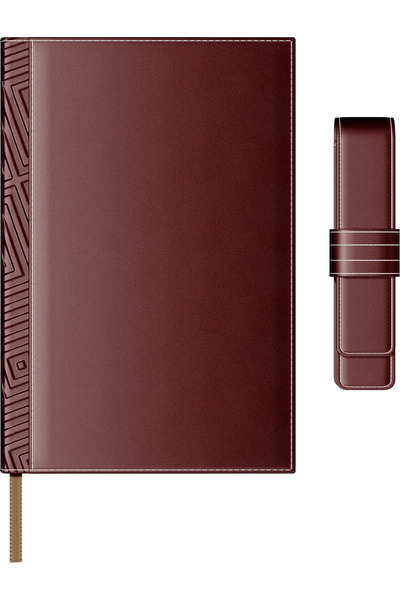 Princ Set agendă din piele B5 + husă pentru pix - Bordeaux