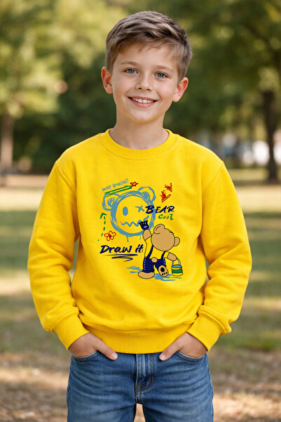 ADABEBEK سويت شيرت أطفال مطبوع من كول ريسام بريميوم 26087