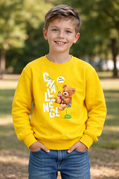 ADABEBEK سويت شيرت أطفال مطبوع عليه دب مونستر مونتر 26201