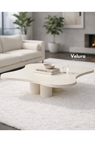 Velura Home & Living Kelebek Orta Sehpa - Krem