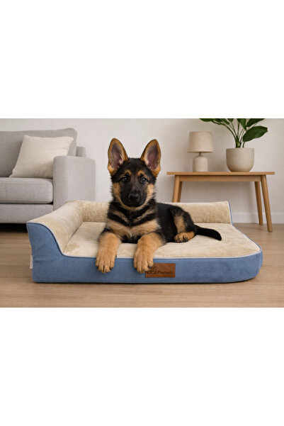 PAWİYANS Bolster-L Üst Kalite Köpek Yatağı Süngerli Sıvı Geçirmez Alezli. %10...
