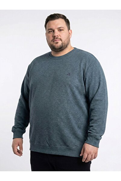 TANİŞ GİYİM Tani̇ş Gyi̇mbi̇si̇klet Collar Large Size Sweatshirt