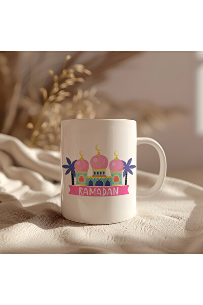 BB TRADE Ramadan Design White Ceramic Printed Mug 330ml