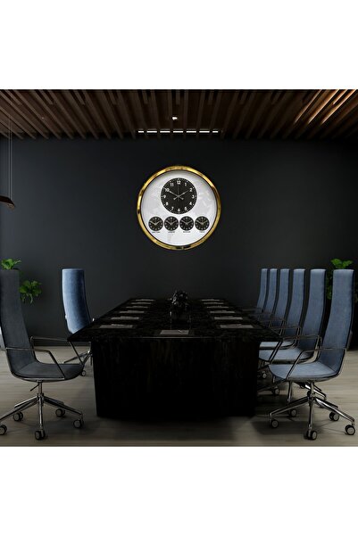 Leyaton Gold Modern 52 cm World Clock Lwlhm-Ytrs345