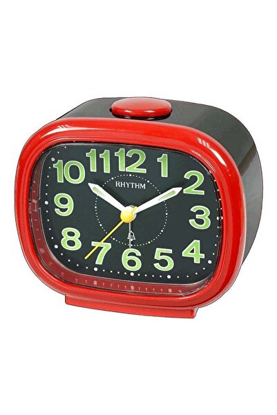 Generic Rhythm Silky Move Quartz Analog Bell Alarm Clock Black and Red