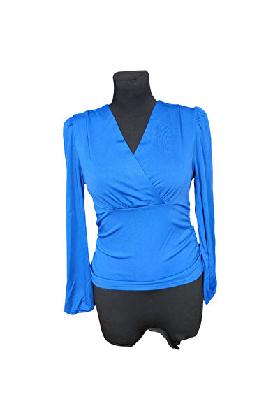 Other Elegant Women's Blouse - V-Neck, Long Sleeve - Polyester and Elastane, ...