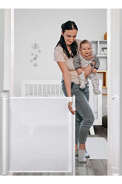BAYBEE بوابة أمان قابلة للسحب للأطفال 80×140 سم، بوابة قابلة للتمديد للأطفال ...