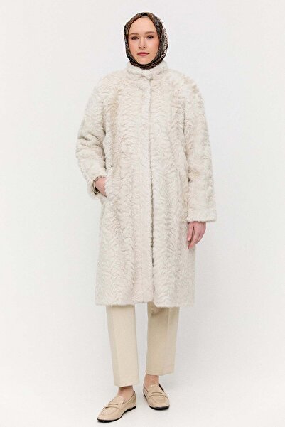 Setrms Suni Kürk Çift Cepli Kaban