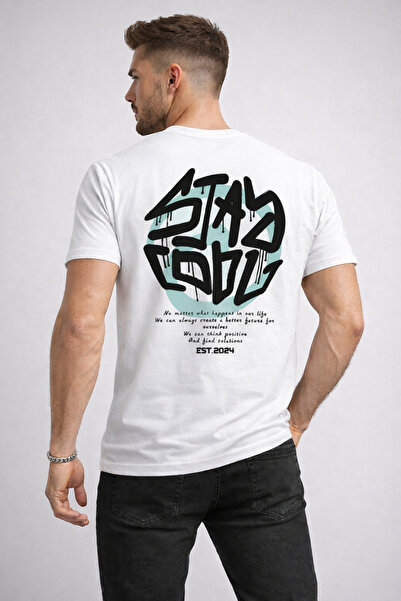 herkesemoda Basic T-Shirt with Back Text Detail