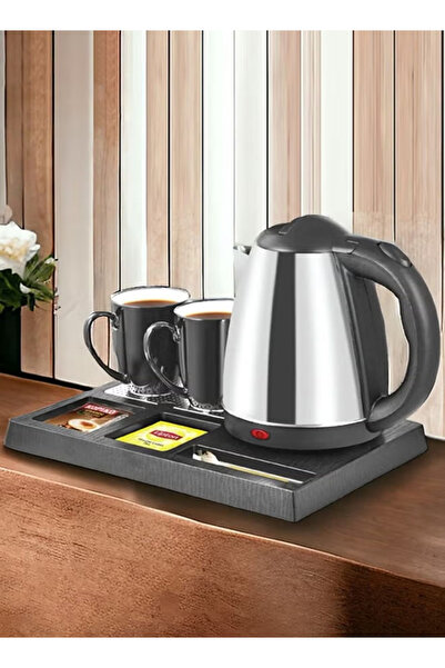 TOSCANA U Hotel set: 1.2L 1350W electric kettle with 2 ceramic cups and tray