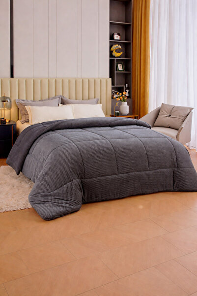 Bottega Home Anthracite Wellsoft Quilt Double (200 X 220)