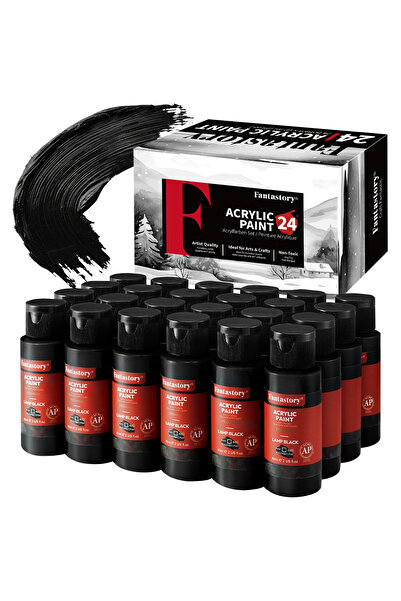 Other Set Vopsele Acrilice - Profesionale, Impermeabile, Uscare Rapida - Negr...