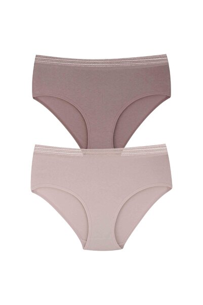 delis Set 2 perechi de chiloti din bumbac, pentru dama, 20250,