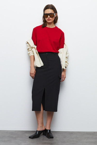 urban focus Kargo Cepli Midi Boy Etek