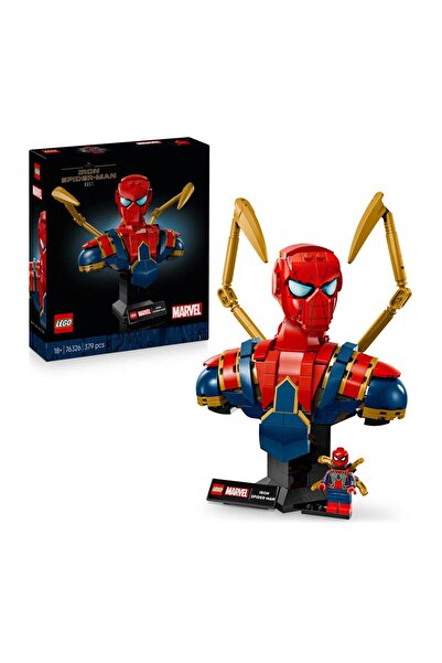 LEGO Marvel Iron Spider-Man Bust Collectible Adult Building Set 76326 - 379 P...