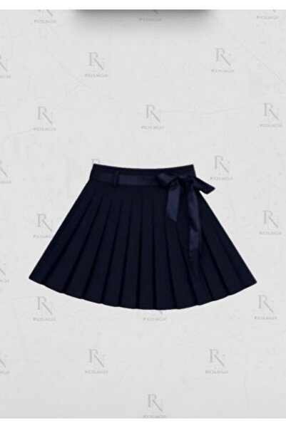 NACAR STYLİSH Pleated Skirt with White Ribbon Accessories
