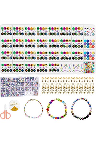 Other Set Confecționare Bijuterii și Brățări - Mărgele Litere DIY, Acril - 34...