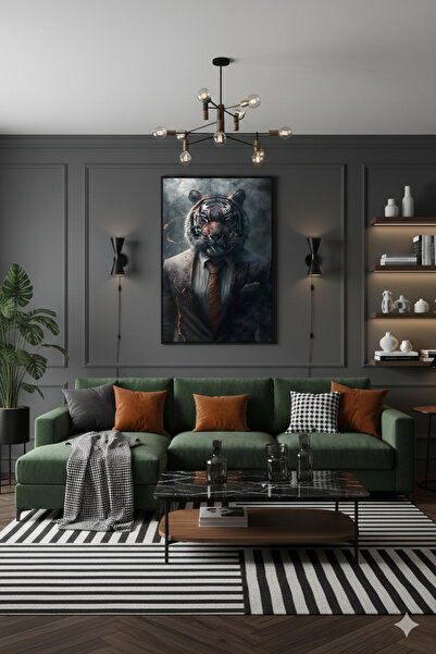 BLT DİZAYN Masă de sticlă carismatică cu tematică de afaceri și putere, cu de...