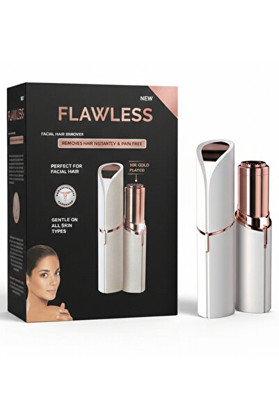 Coverzone Elektrikli Yüz Tüy Alma Cihazı Işıklı Ruj Formunda Mini Epilatör Ağ...