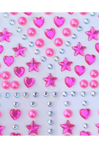 Next Plus Autocolant adeziv cu licență, roz, 3D, cu piatră prețioasă, pentru ...