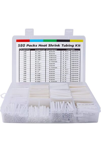 NO BRAND ASHINER 580 Piece Durable Heat Shrink Tubing Kit - Ideal for Electri...