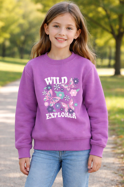 ADABEBEK Παιδικό φούτερ με στάμπα Premium Colorful Butterflies 26113