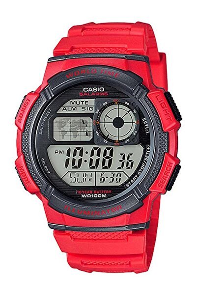 Casio Men's Youth Digital Watch AE-1000W-4AVDF Red