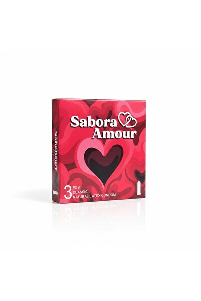 Sabora Amour Prezervative premium - Classic, din latex , 52 mm, 3 buc