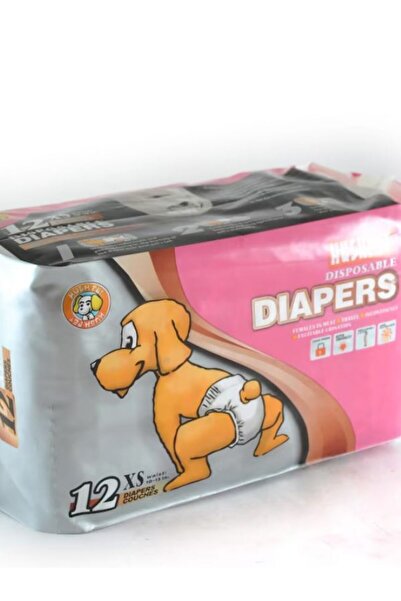 Hushpet Scutece pentru caini, Hushpet, XS, 2/4 kg, 25/33cm, 12 buc