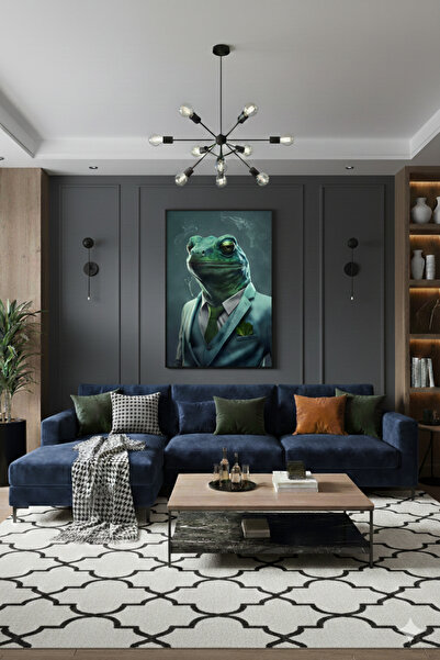 BLT DİZAYN CEO Frog Broasca Carismatică Design elegant de birou Masă din sticlă